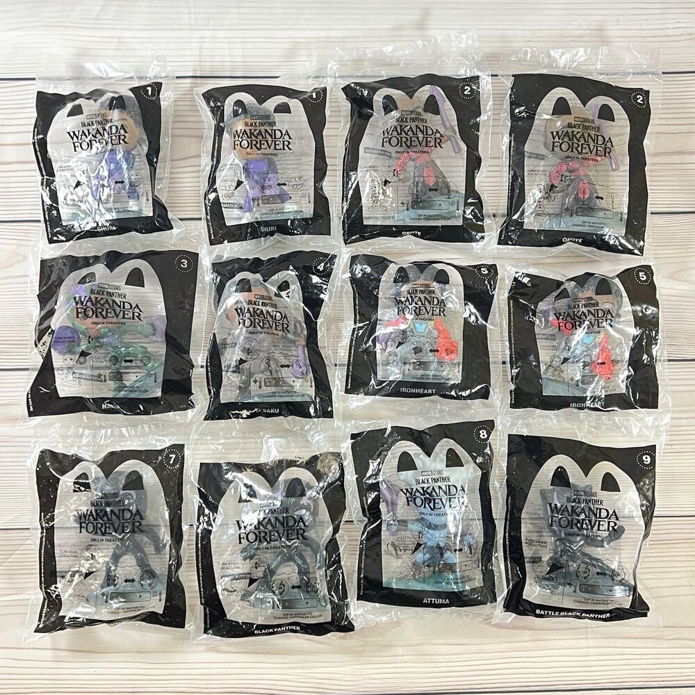 Marvel Black Panther Wakanda Forever 2022 McDonalds Happy Meal Toys Mixed LOT 13
